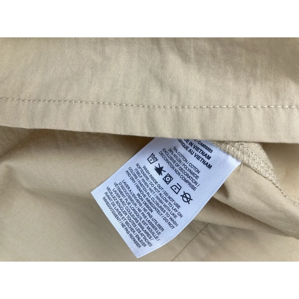 Nike Life Utility Vest Sesame Tan Full Zip Cargo Pockets FN3214-252 Size Large